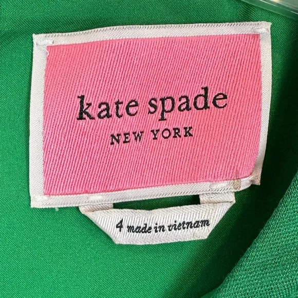 Kate Spade Green Flutter Sleeve Ponte Dress Sz 4 KB006 - Picture 6 of 10